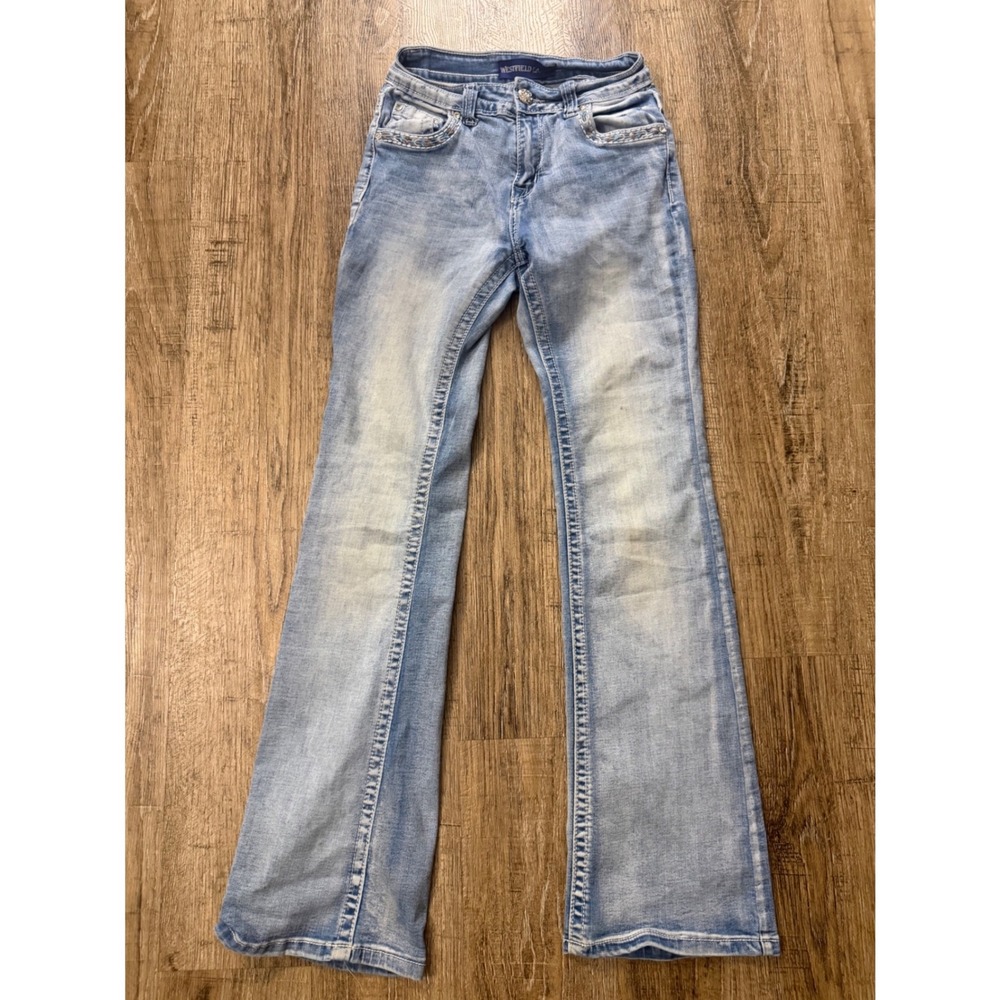Westfield‎ Eagle Womens Size 5 Bootcut Jeans Light Wash Embroidered Boho Western